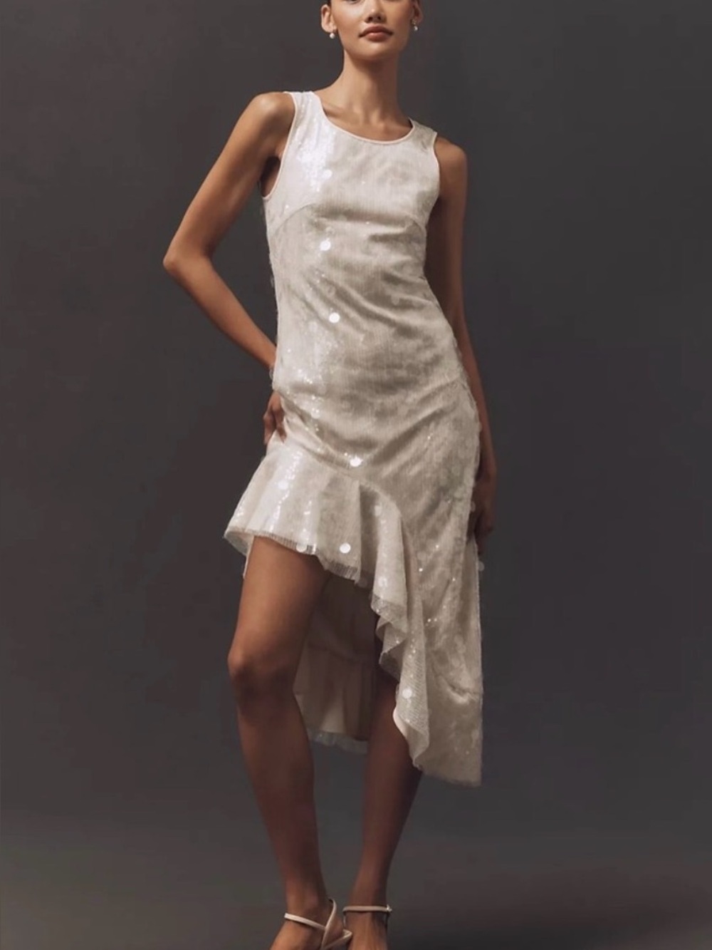 NWT Anthropologie x Siempre Sequin Asymmetrical Dress